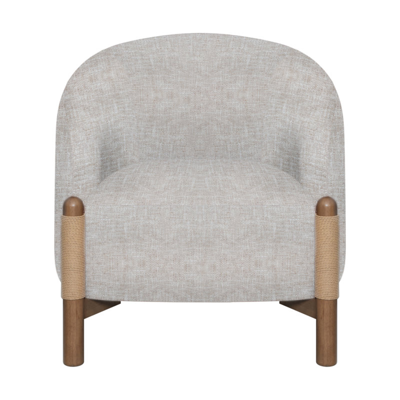 Chaise d'appoint Guyann, Polyester blanc