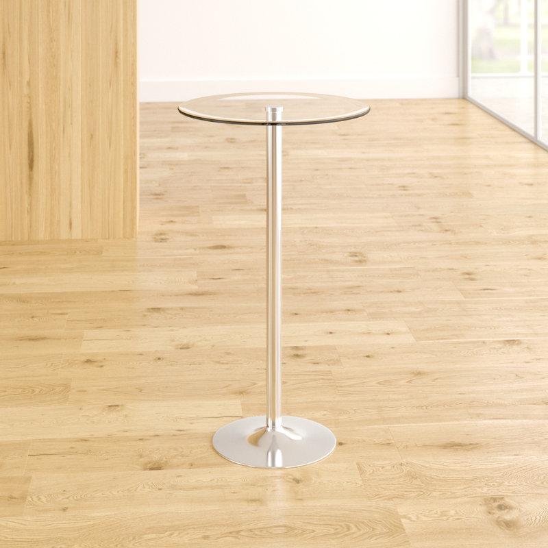 Round Glass Top Metal Base Dining Table
