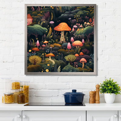 Magical Mushroom Enchanted Forest - Art mural champignon