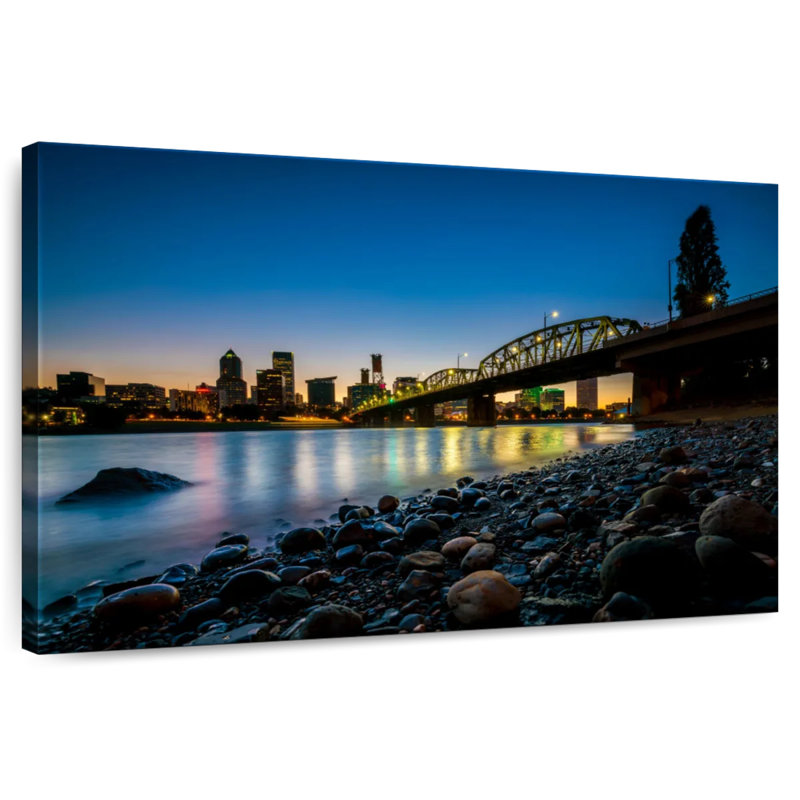 Sireci Portland Skyline Night, 16" H x 24" W