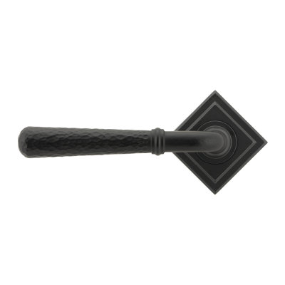 Hammered Newbury Lever on Rose Set (Square)