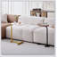 Table d'appoint blanche en forme de C, petit canapé pour canapé et chambre à coucher, design polyvalent et élégant