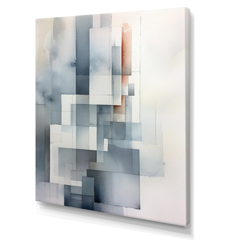Décoration murale grise et abstraite Zen V - Minimalisme, H 32 po x l 24 po x P 1 po, Toile tendue