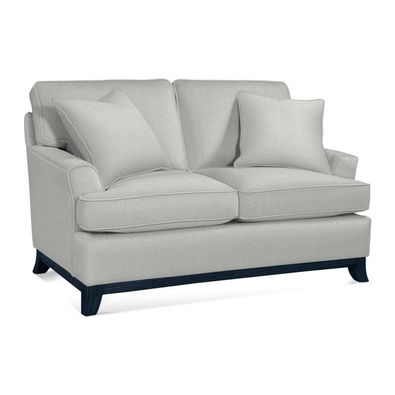 Causeuse rembourrée Oaks Way, Finition marine, Rayures bleues / beiges 0209-61