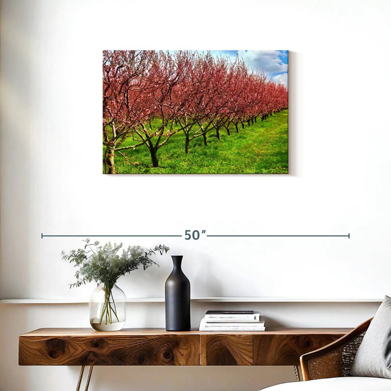 Fleurs de Harnek Peach Orchard, H 20 po x l 30 po