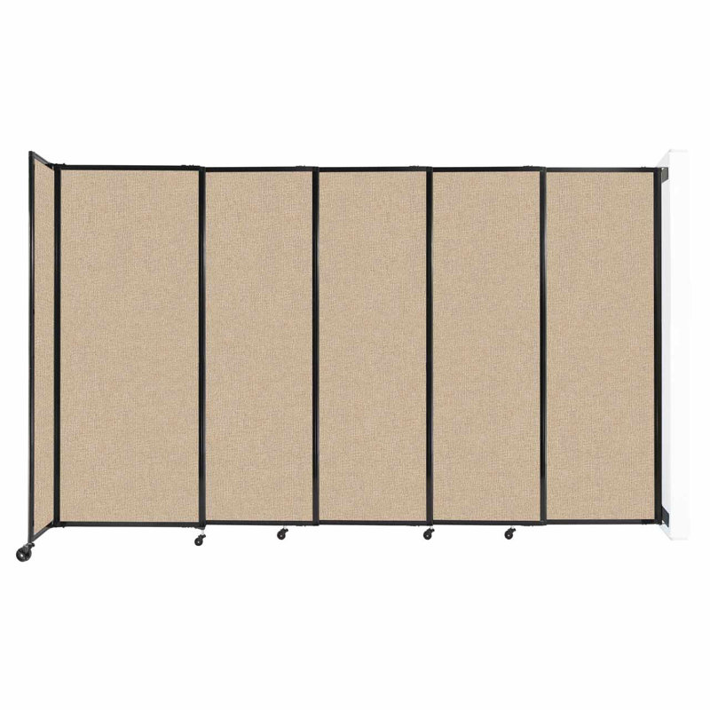 Cloison coulissante 5 pi, Gris chaleureux, H 72 po x l 135 po x P 33 po
