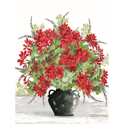 Abondance rouge sur toile