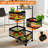 360 Degree Rotating Storage Rack Kitchen Cart with 4 Swing Out Shelves