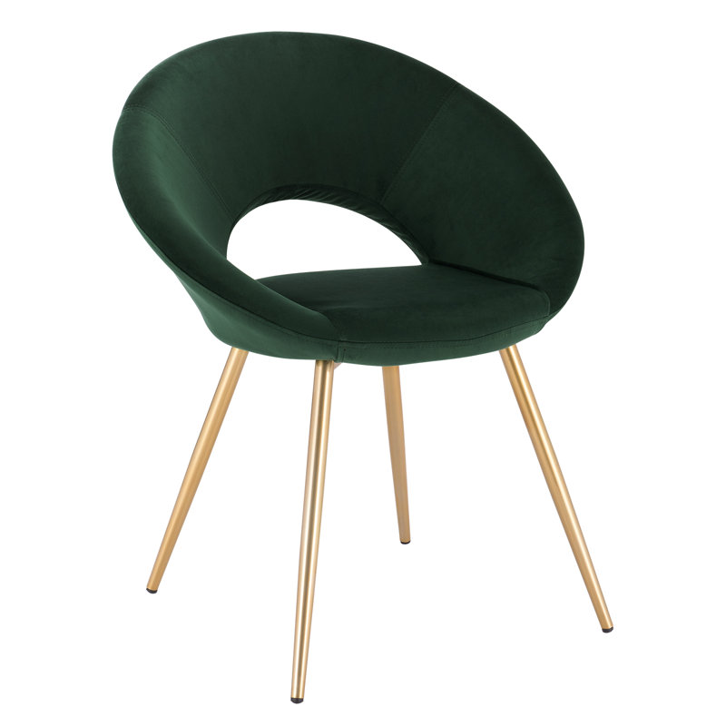 Catoosa Upholstered Dining Chair, Dark Green