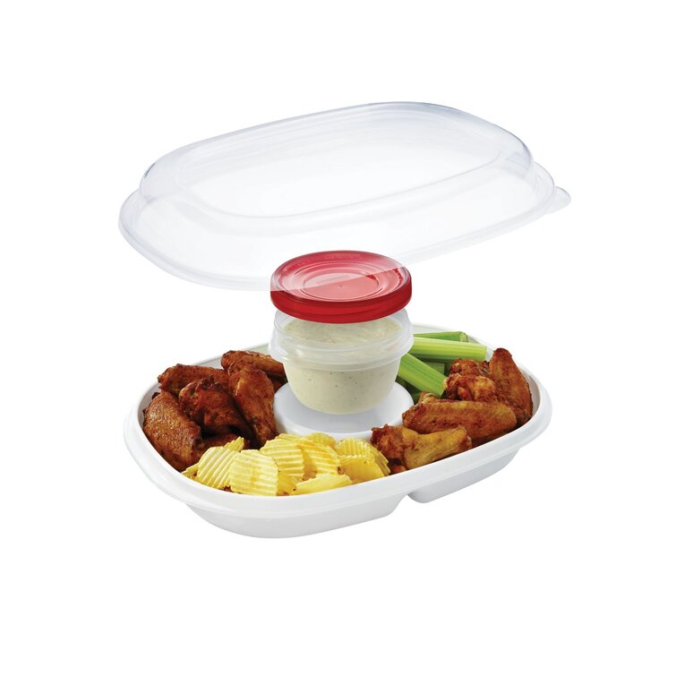 Rubbermaid Party Platter With Lid & Twist And Seal