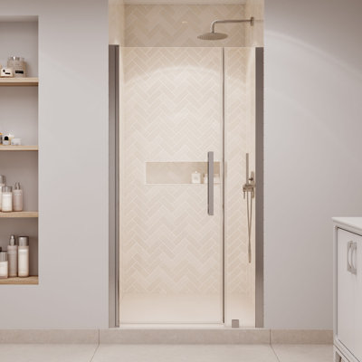 OVE Decors Pasadena 39 7/16 To 41 3/8 In. W X 72 In. H Alcove Frameless Pivot Shower Door