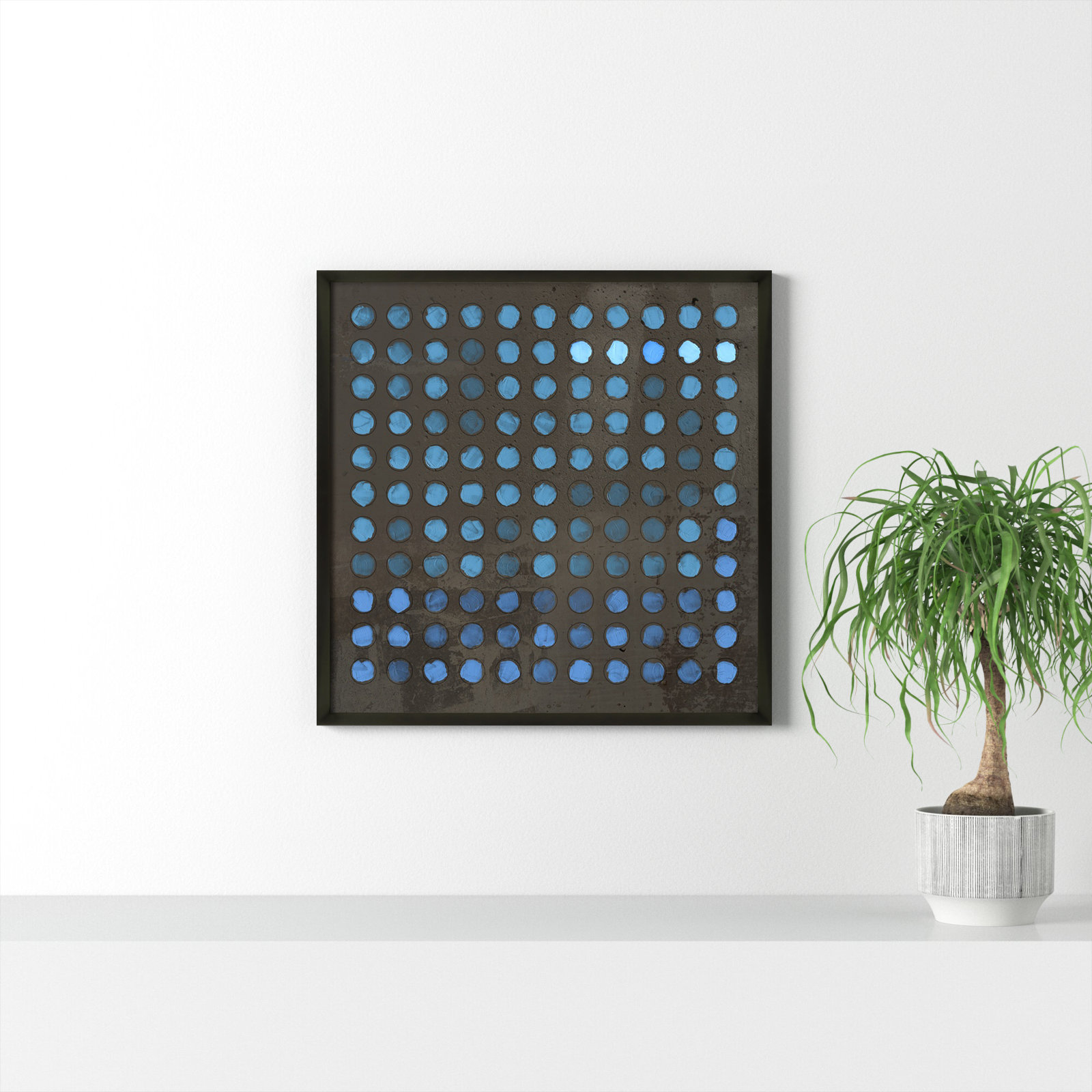 Squared Circles 5 by Jacques Pilon, Black, 30" H x 30" W x 1.25" D