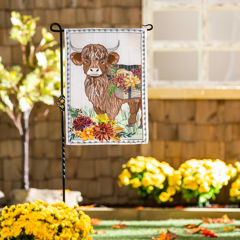 Drapeau de jardin Highland Cow Fall