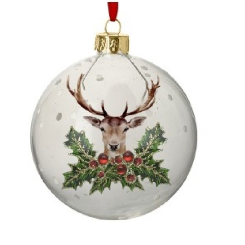 8cm Glass Animals Bauble