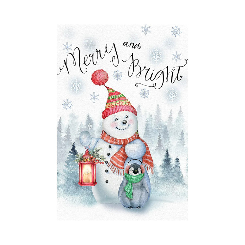 «Merry and Bright», reproduction d'art sur toile tendue