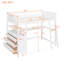 Lit mezzanine simple blanc avec bureau et rangement - choix de chambre fonctionnelle pour plus d'espace-86356562