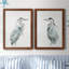 Blue Heron I - ensemble de 2 reproductions d'art sur toile encadrées-595298014-595298009