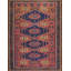 Tapis noué antique de race blanche Sumak