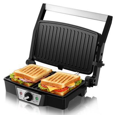 SUPERLEX Non Stick Electric Grill Sandwich Maker & Panini Press with Lid