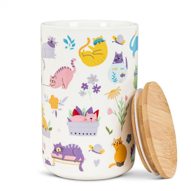 Boîte pour chats et fleurs