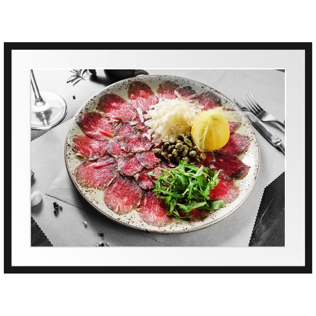 Gerahmtes Poster Appetitliches Carpaccio