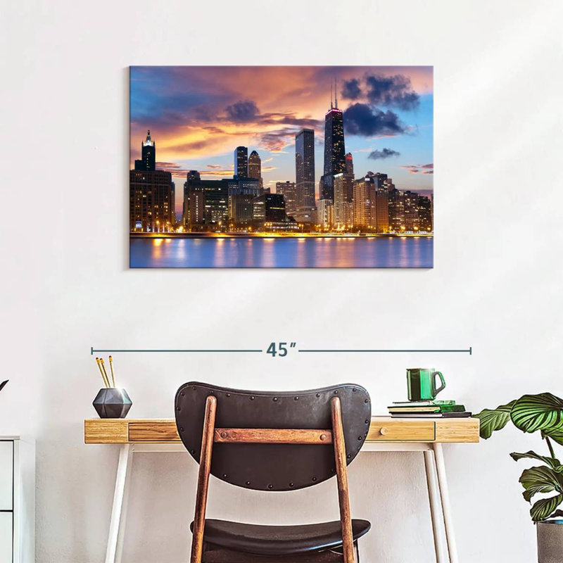 Horizon urbain de Hannes, Chicago, H 24 po x l 36 po