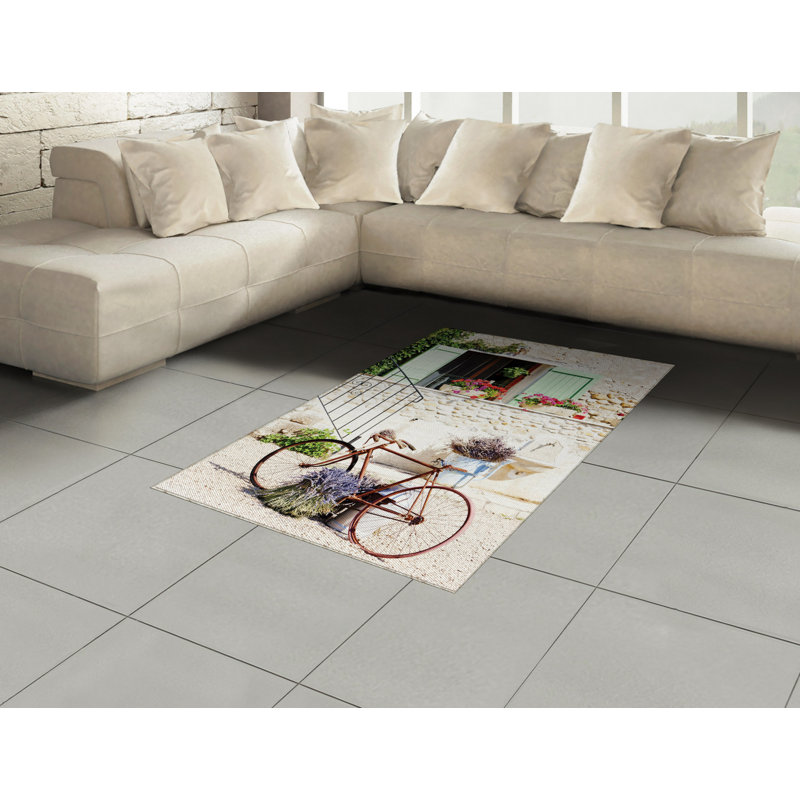 Tapis décoratif rustique en fibre de polyester à haute densité, Rectangle— 4 pi x 5 pi 8 po