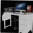 47.3"office desk with power outlet,3 drawers,Side Pocket, Study Desk Easy to Assemble,Frame stability Reversible-1289302068-1289302026
