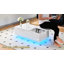 White Coffee Table with Lift Top LED Lights Extendable Floor Shelf Storage
