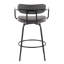 Ensemble de 2 tabourets de comptoir en similicuir à hauteur fixe Erma avec base en métal et repose-pieds rond (ensemble de 2)-86711706