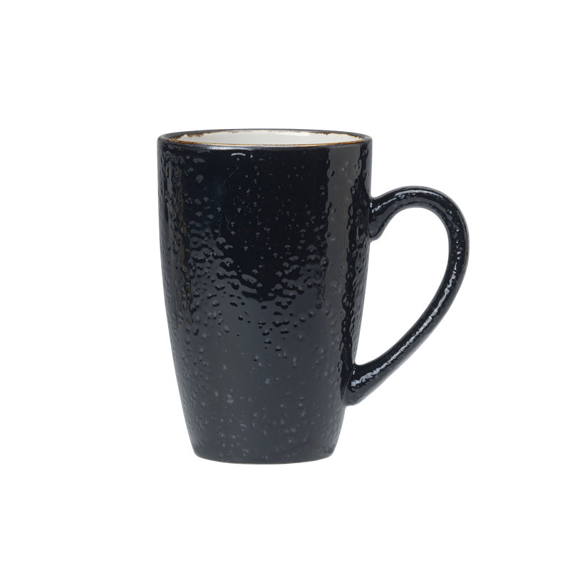 Grande tasse de couleur bleu, Noir / brun