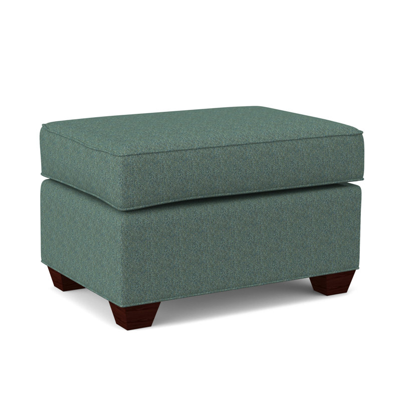 Clark 27" Wide Rectangle Standard Ottoman, Empire Mahogany, Connelly Peacock