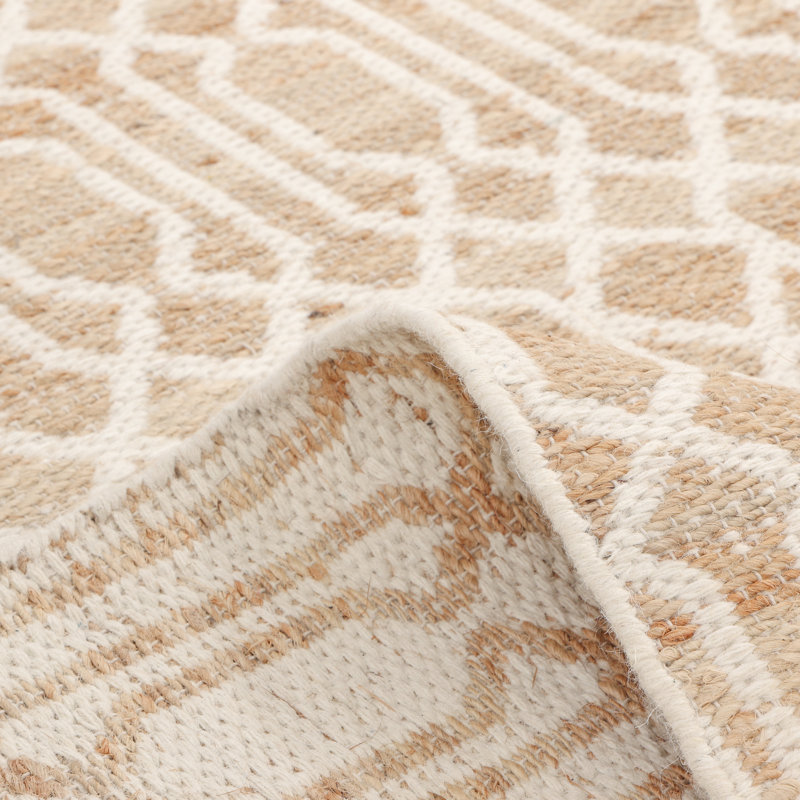 Sophie Trellis Area Rug in Ivory, Rectangle 3' x 5'