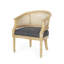 Chaise d'appoint en bois d'hévéa gris anthracite
