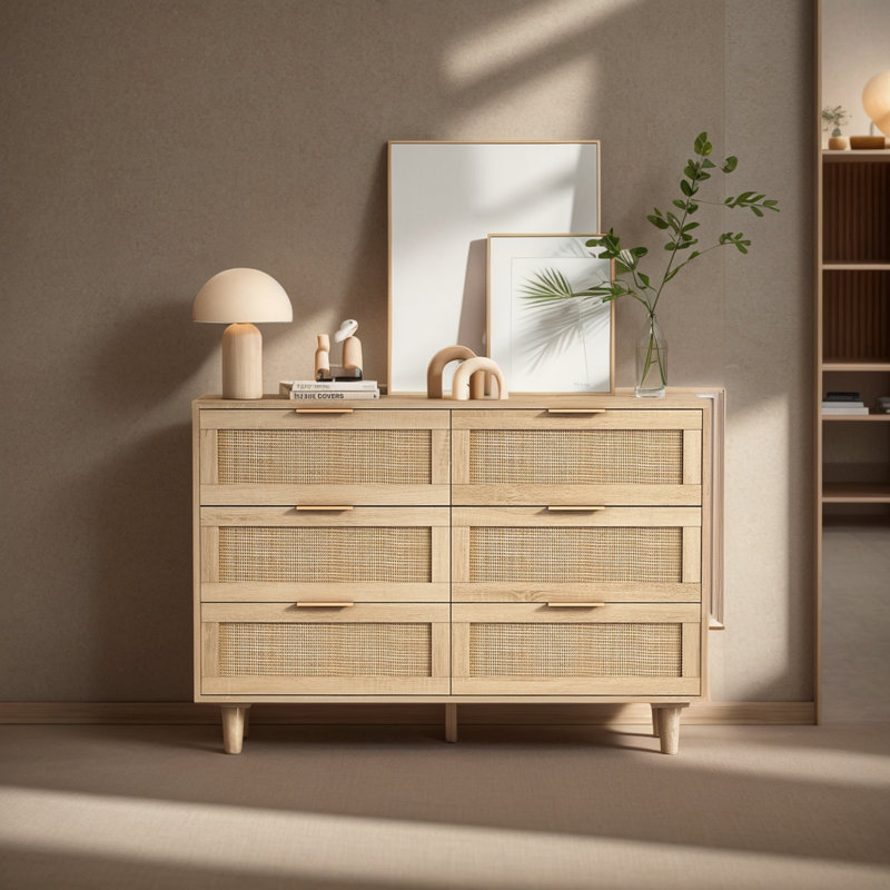 Junor Accent Chest, Natural, Gold