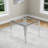37" Square Glass Dining Table Set Of 4, Modern Tempered Glass Kitchen Table With Stainless Steel Legs For Kitchen, Living Room-168064591-168064588-168064589