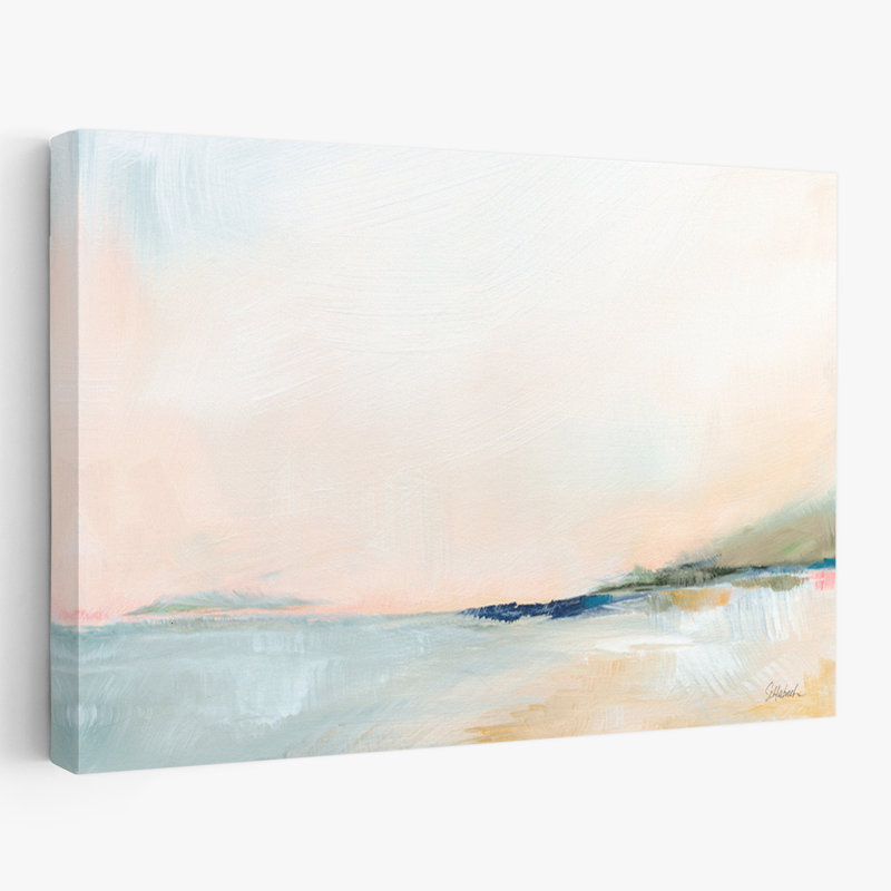 Bord de mer et plage à ciel ouvert au-dessus de l'eau, H 24 po x l 16 po