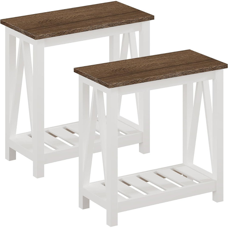 Avtar End Table Set, White