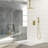 Dual Shower Head  16 Inch Ceiling Mount Square Shower System With Roughin Valve, Gold