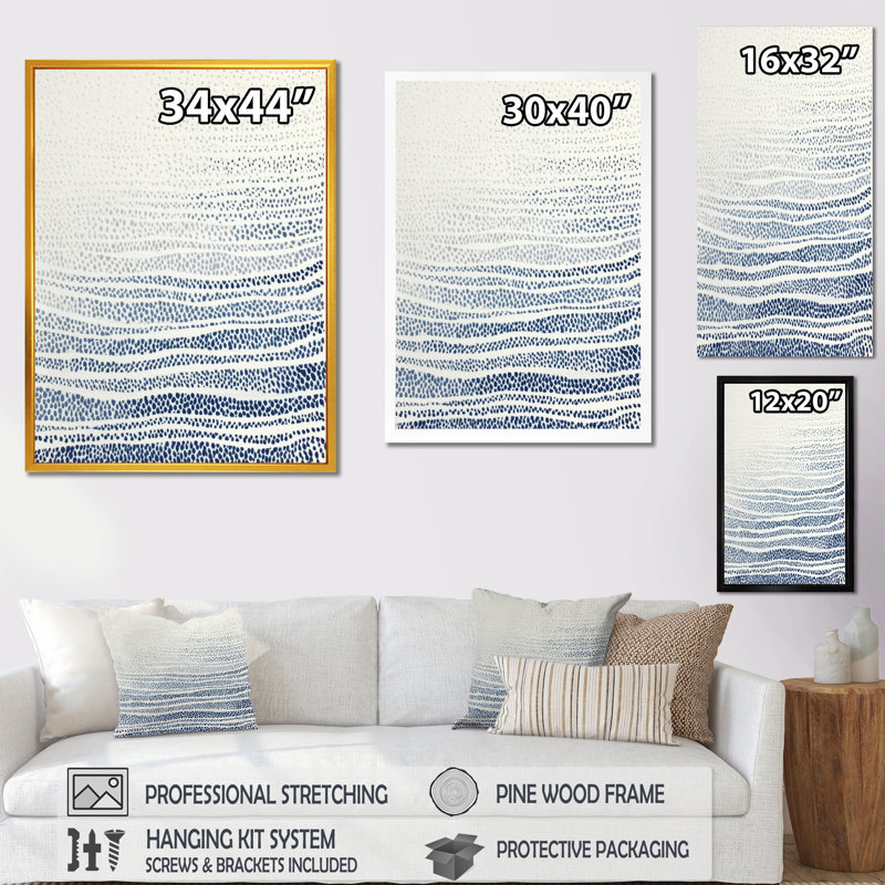 Alysandra - Coastal Wall Art, Blue Coastal Canvas Print, 32" H x 16" W, Wrapped Canvas, Does Not Apply