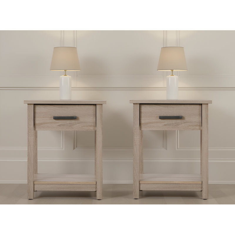 Ensemble de 2 tables de chevet Toluca Sandle, Bois de santal