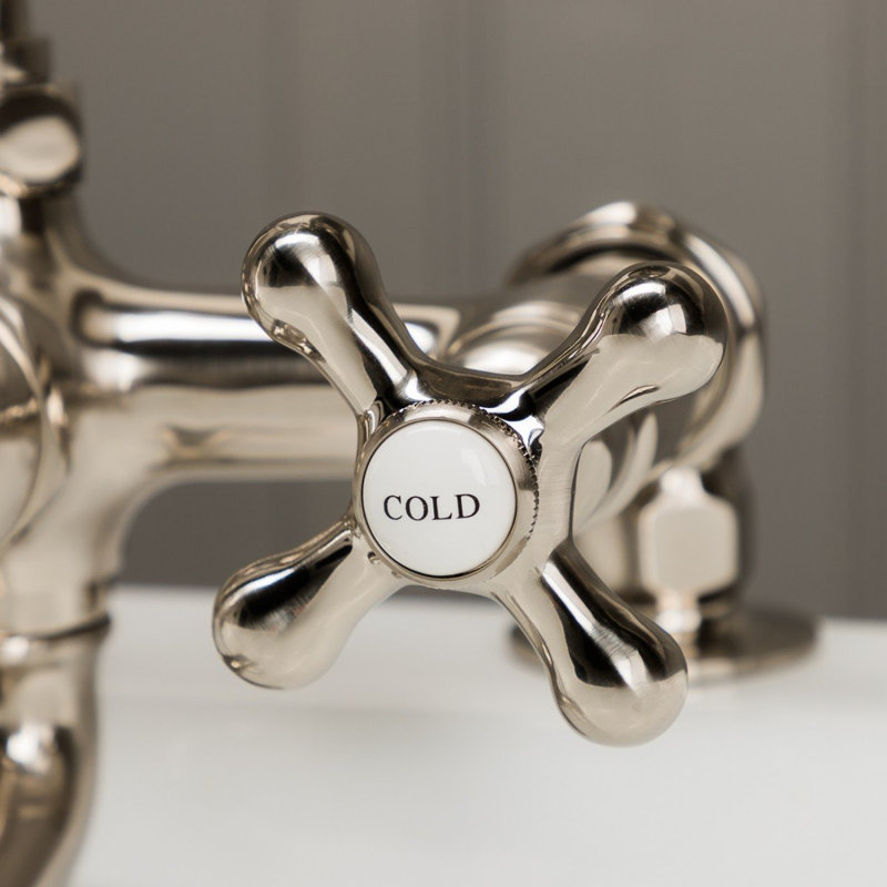Deck Tub Spout with Diverter, Brushed Nickel