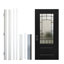 36 po X 80 po Porte d'entrée blanche en fibre de verre avec verre givré-121263576-121263573