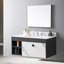 Plateau de meuble-lavabo en pierre frittée 43 x 22 avec 3 trous de robinet et lavabo en céramique de couleur blanche 43 x 22 po