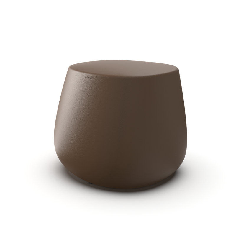 Tabouret bas en pierre, Brun