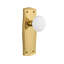Prairie Plate with White Porcelain Door Knob-415238361-415238367