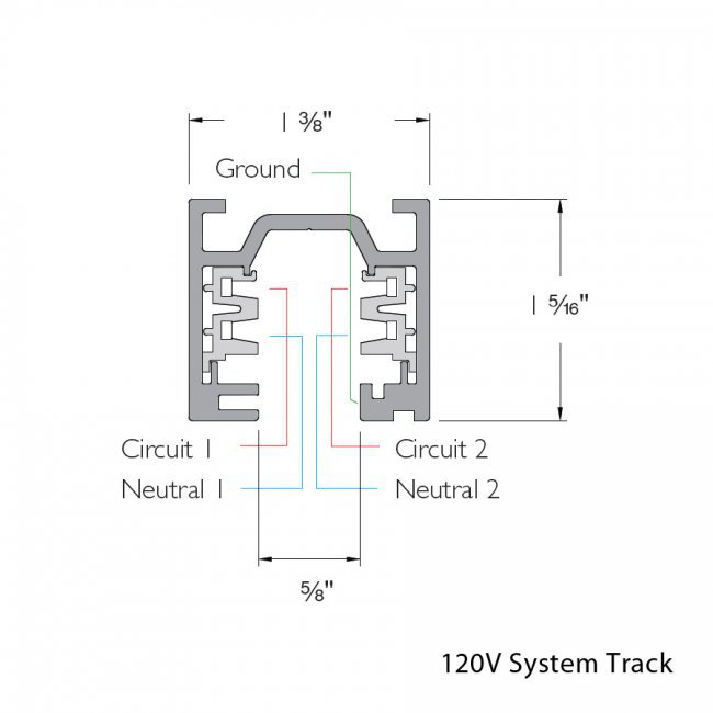 Track, 1.38" H x 48" W x 1.31" D, White