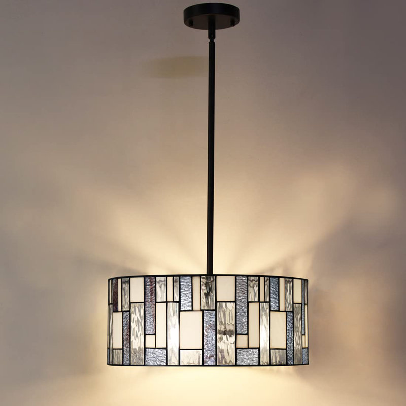 Luminaire suspendu tambour 2 lumières