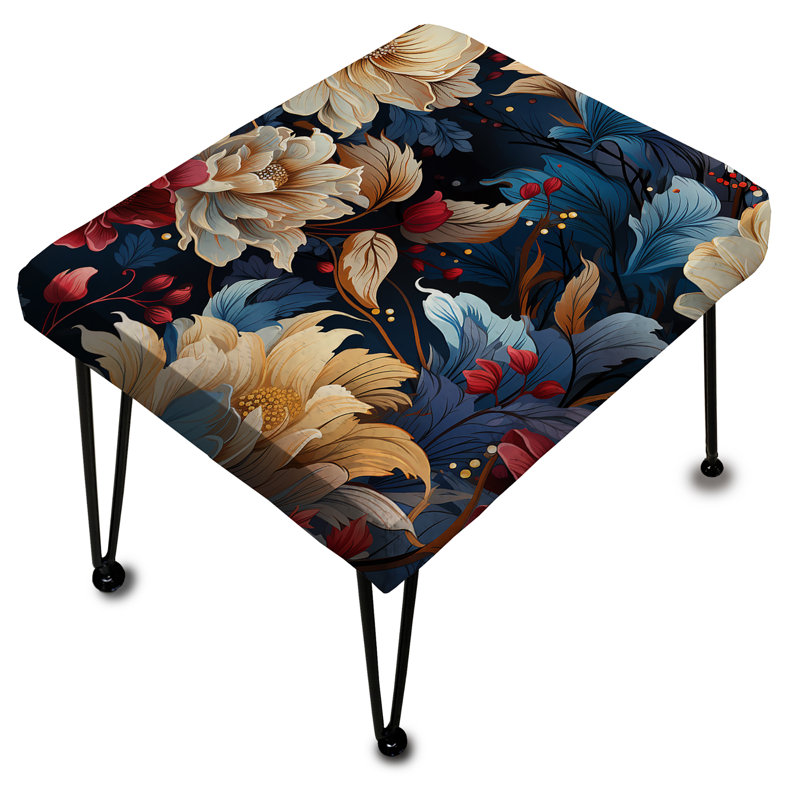 Roaden - Floral Rectangle Ottoman