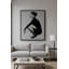 Poise in Silence Framed Canvas Wall Art by Kasian Art Studio - Black Frame